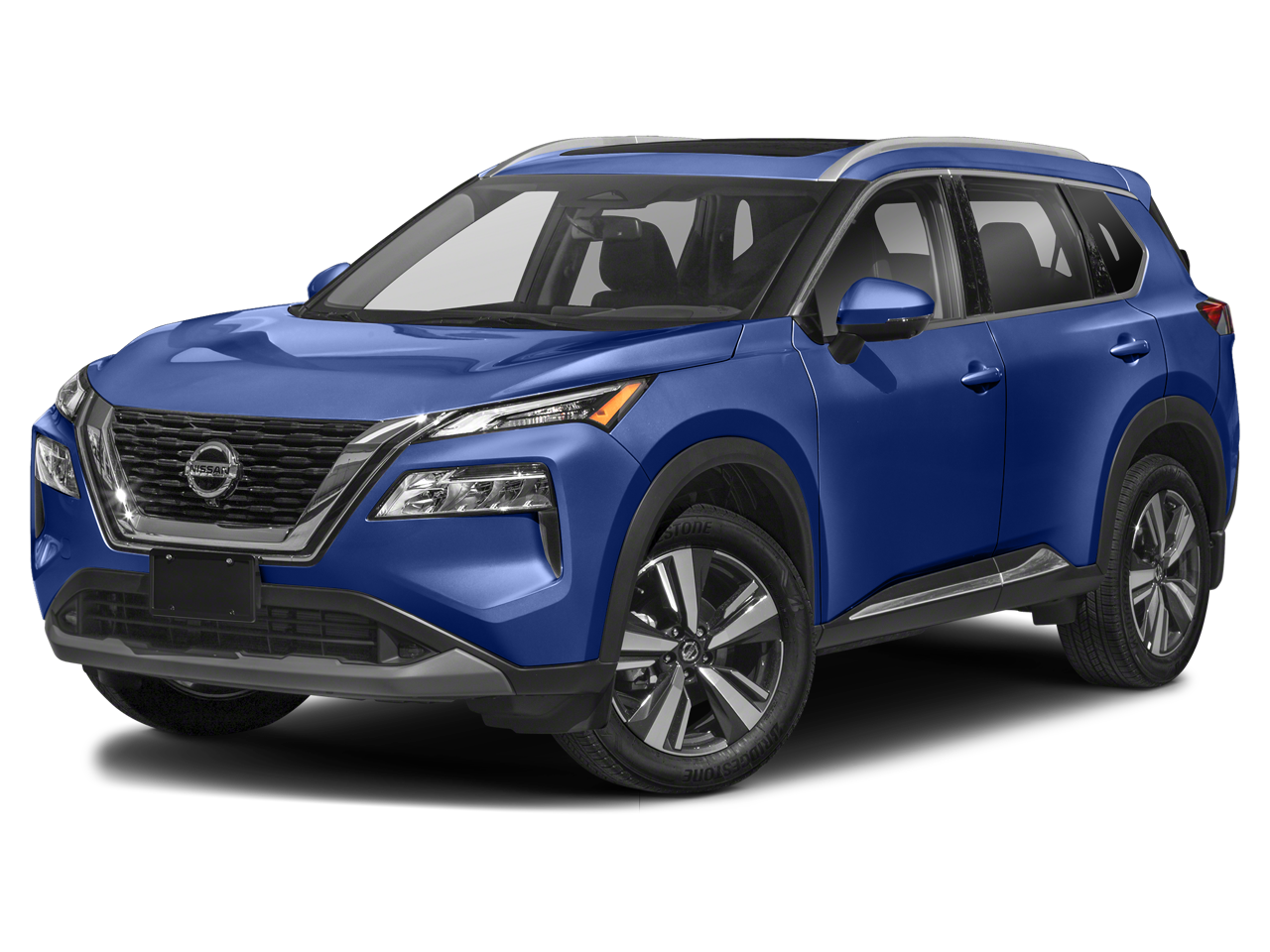 2023 Nissan Rogue SL in Caspian Blue Metallic — front three-quarter view