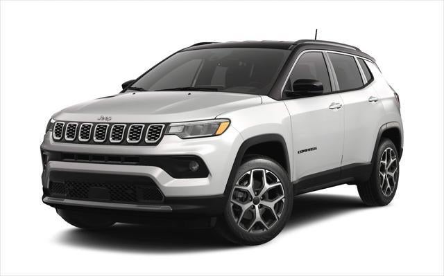 2026 Jeep Compass COMPASS LIMITED 4X4 in Bright White Clear-Coat Exterior Paint — front three-quarter view